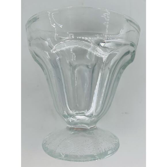 Dominion Glass Sherbet Cup Lotus Dessert Mini Single Clear Sundae Dish Footed - Picture 5 of 6